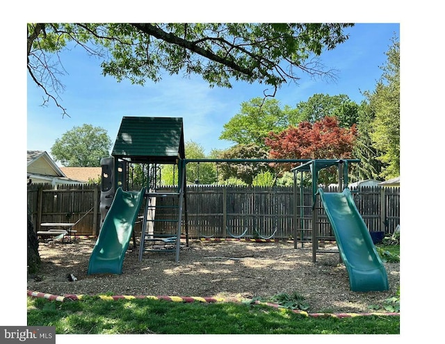 1762 Exton Ave, Hamilton, NJ 08610 - view of jungle gym with a fenced backyard