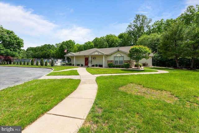 915 Burberry Ct, Sicklerville, NJ 08081 - view of front of property with a front yard, view of wooded area, and asphalt driveway