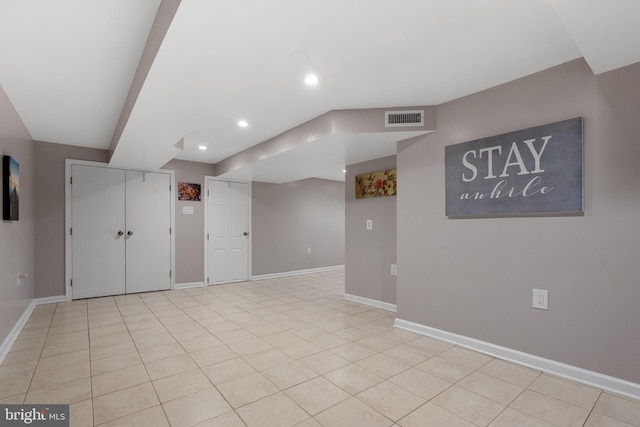 304 Moncure Dr, Alexandria, VA 22314 - spare room featuring baseboards, recessed lighting, light tile patterned floors, and visible vents