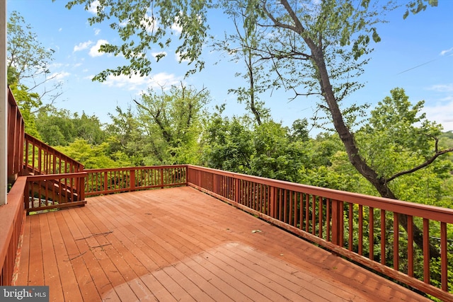 view of wooden deck