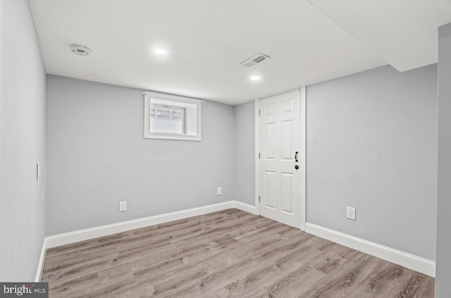 22 Duncan Ave, Westville, NJ 08093 - below grade area with wood finished floors, baseboards, and recessed lighting