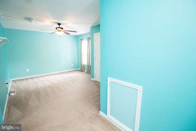 23371 Hosta Ln, California, MD 20619 - empty room with carpet floors, ceiling fan, and baseboards