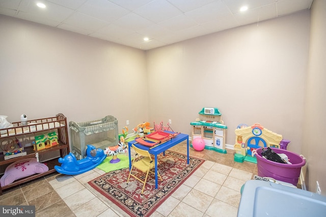 23371 Hosta Ln, California, MD 20619 - playroom with recessed lighting and tile patterned flooring