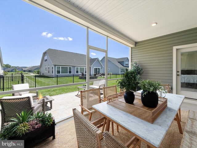 35015 Kindleton Ln, Lewes, DE 19958 - view of patio with a residential view and outdoor dining area