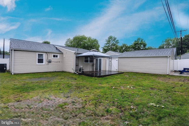 1020 Thomas Rd, Glen Burnie, MD 21060 - rear view of property with a patio, central AC unit, and a gate