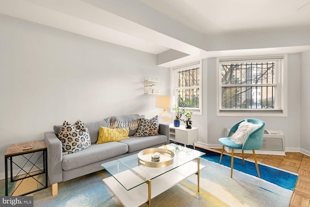 1801 Clydesdale Pl NW Unit 222, Washington, DC 20009 - living area featuring plenty of natural light and baseboards