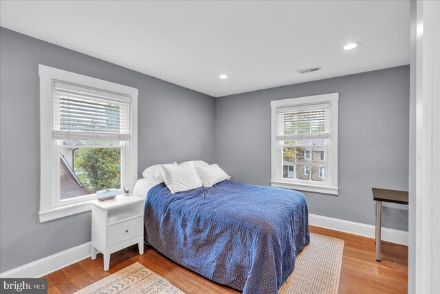 628 Mason Ave, Drexel Hill, PA 19026 - bedroom featuring baseboards, wood finished floors, and recessed lighting