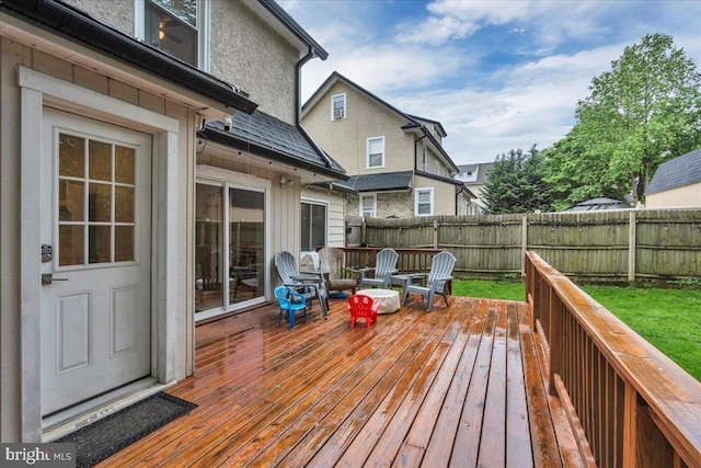 628 Mason Ave, Drexel Hill, PA 19026 - wooden deck featuring a fenced backyard