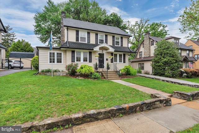 628 Mason Ave, Drexel Hill, PA 19026 - view of front facade featuring a chimney and a gate