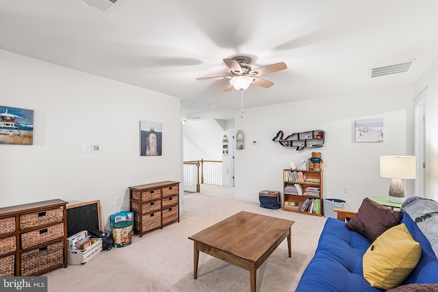606 Garden Gate Dr, Middletown, DE 19709 - living area with ceiling fan and carpet floors