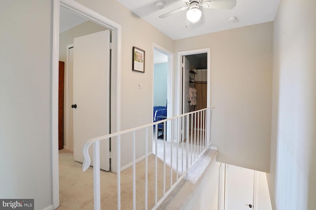 corridor with carpet flooring