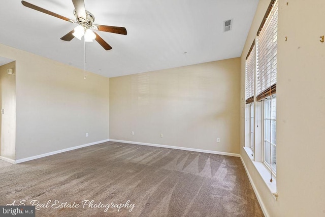 1007 Whispering Ponds Ct, Salisbury, MD 21804 - carpeted spare room featuring ceiling fan and baseboards