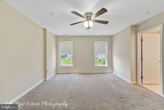 1007 Whispering Ponds Ct, Salisbury, MD 21804 - unfurnished room featuring carpet, ceiling fan, and baseboards