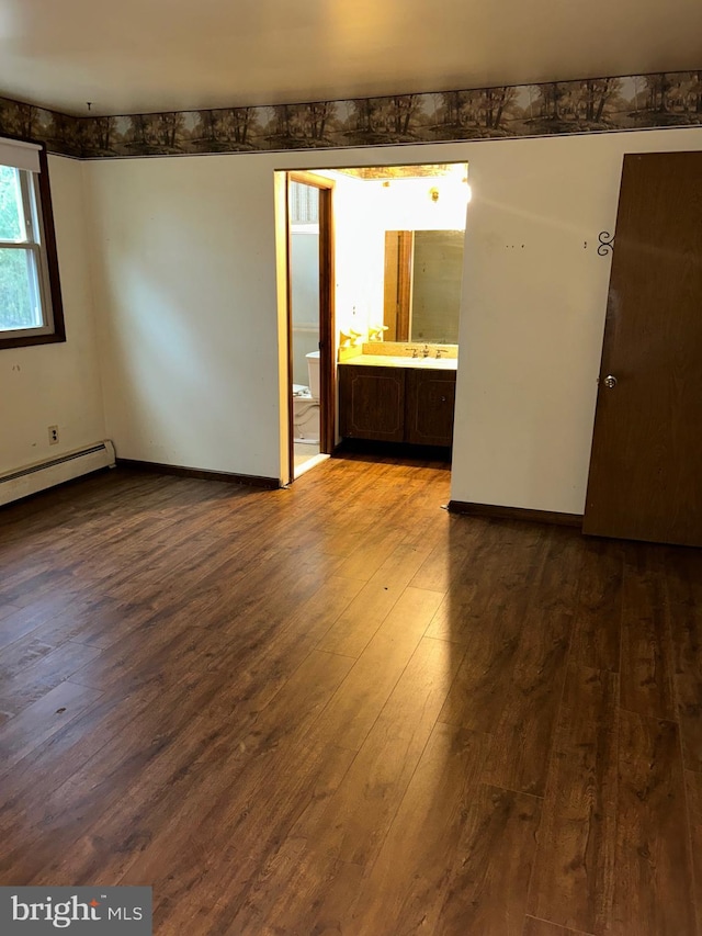 1535 Fieldwood Rd, Southampton, PA 18966 - unfurnished room with hardwood / wood-style flooring, baseboards, and a baseboard radiator