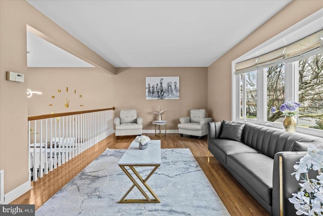 48 Creighton Cir, Old Bridge, NJ 08857 - living room featuring wood finished floors and baseboards
