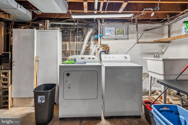 laundry area featuring separate washer and dryer