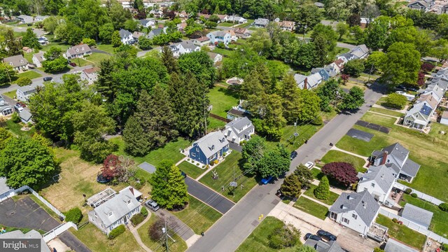 aerial overview of property's location featuring nearby suburban area