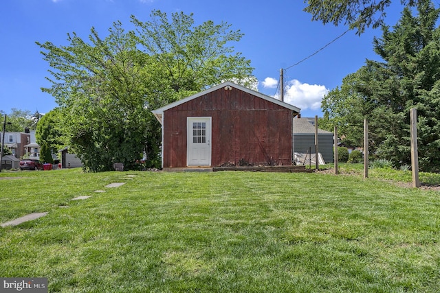 view of shed