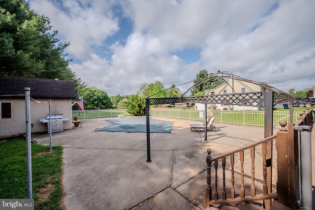 1140 Governor Lea Rd, Bear, DE 19701 - view of pool featuring area for grilling, a patio, fence, and a fenced in pool
