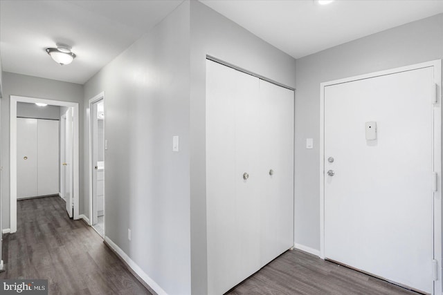 6317 Park Heights Ave Unit 616, Baltimore, MD 21215 - hall featuring baseboards and wood finished floors