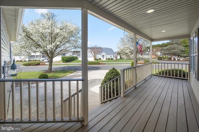 10288 Broken Sound Blvd, Ocean City, MD 21842 - wooden terrace featuring a porch and a residential view