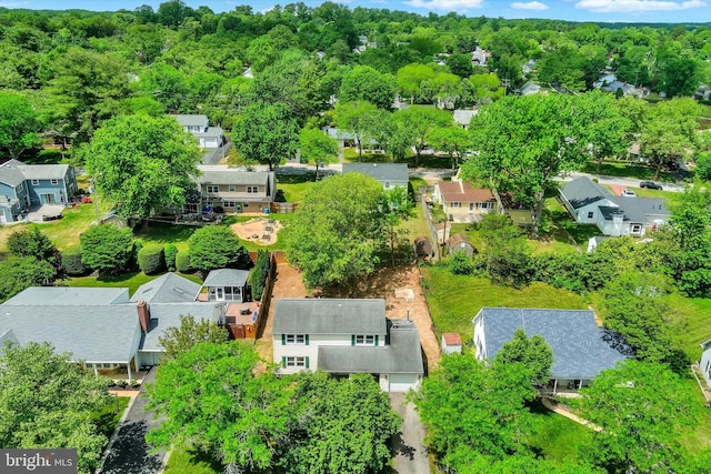 aerial perspective of suburban area