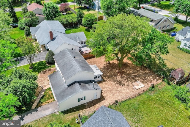 aerial perspective of suburban area