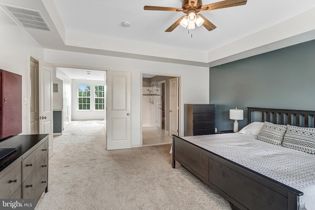 11972 Tygart Lake Dr, Bristow, VA 20136 - bedroom with light colored carpet and ceiling fan