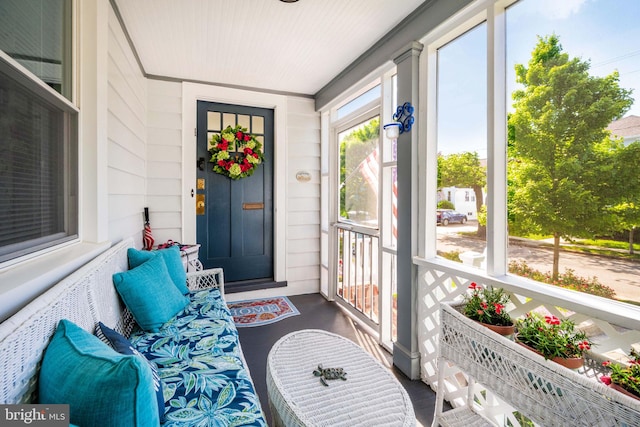view of sunroom