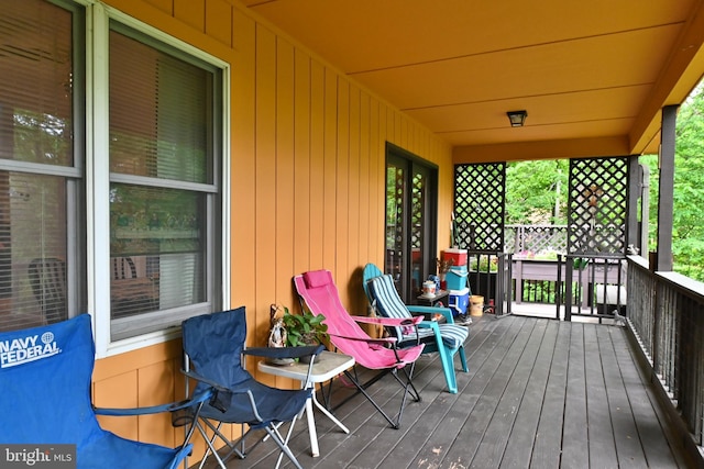 359 Old Linden Rd, Linden, VA 22642 - deck featuring covered porch