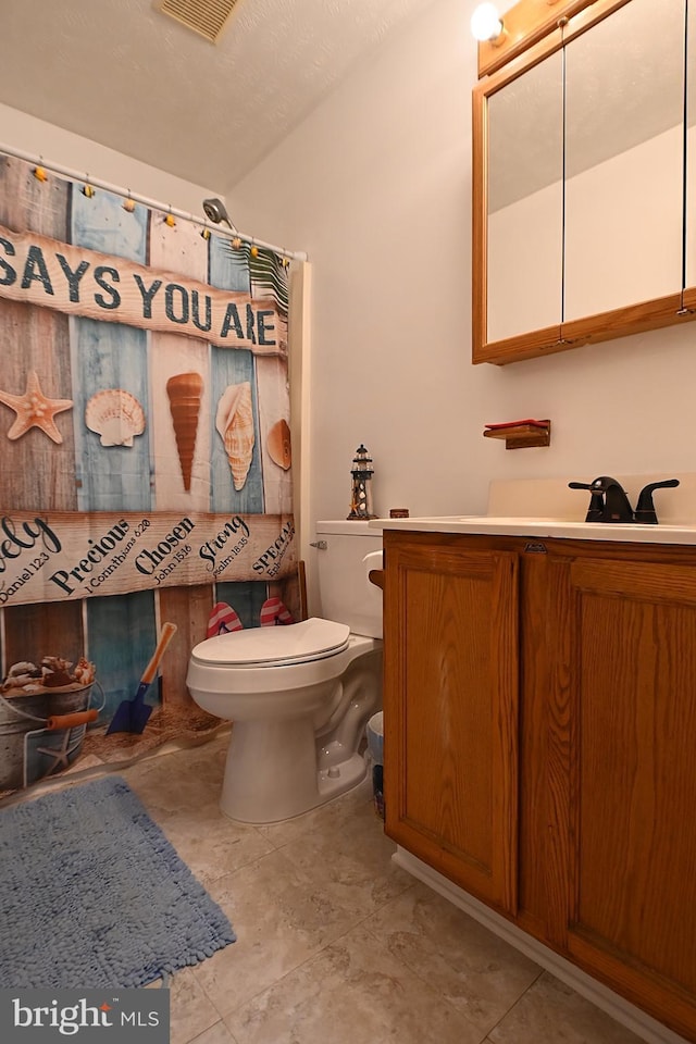359 Old Linden Rd, Linden, VA 22642 - bathroom featuring toilet, lofted ceiling, and vanity