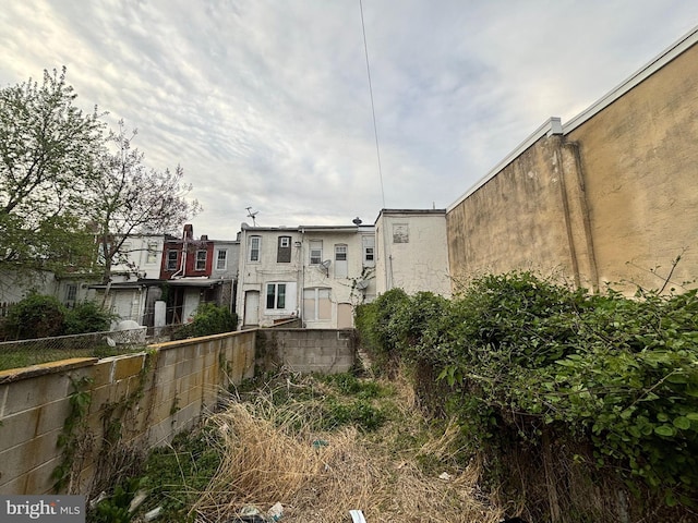 exterior space with fence