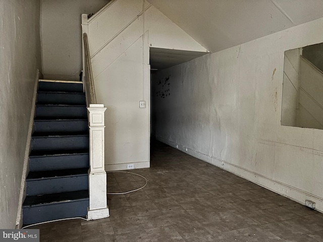 basement with stairs