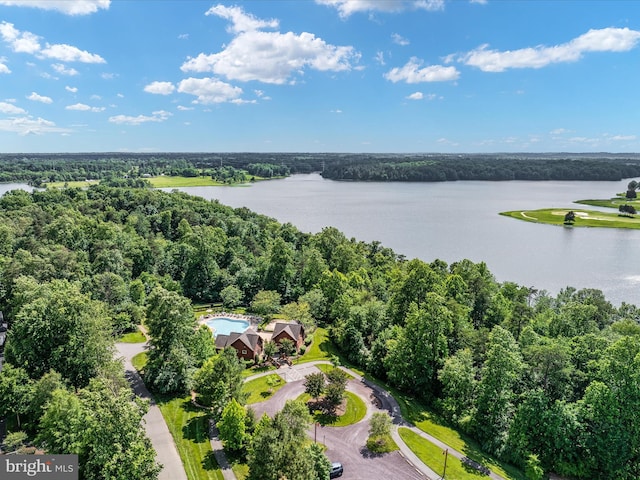 14484 Bluff Point Ct, Gainesville, VA 20155 - bird's eye view of a large body of water and a forest