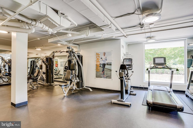 5101 River Rd Unit 811, Bethesda, MD 20816 - exercise room with baseboards
