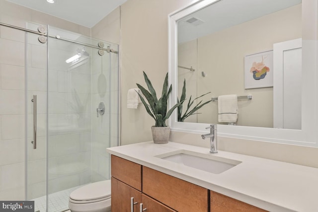 2515 17th St NW Unit 5, Washington, DC 20009 - full bath with vanity, a stall shower, and toilet