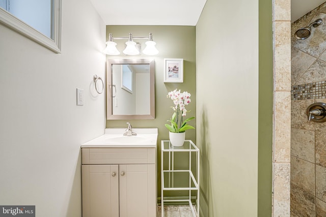 236 Nicholson St NE, Washington, DC 20011 - bathroom with a tile shower and vanity