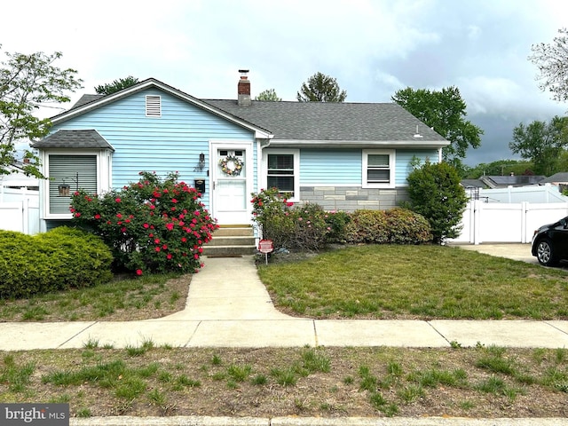 208 Veterans Ave, West Berlin, NJ 08091 - view of front of house featuring a chimney, roof with shingles, and entry steps