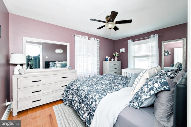 208 Veterans Ave, West Berlin, NJ 08091 - bedroom with light wood-type flooring and ceiling fan