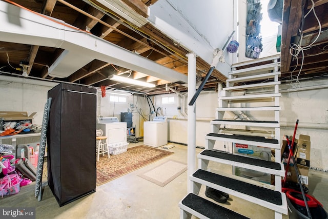 208 Veterans Ave, West Berlin, NJ 08091 - below grade area with washing machine and dryer and water heater