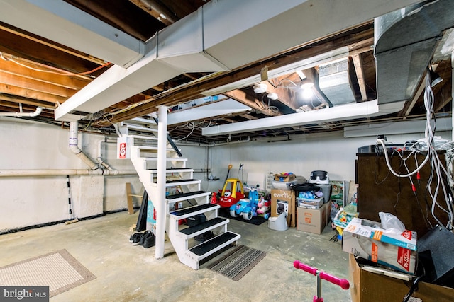 208 Veterans Ave, West Berlin, NJ 08091 - unfinished below grade area with stairs