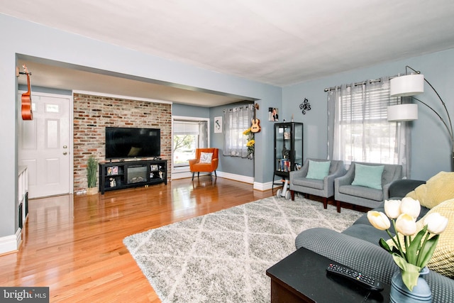 208 Veterans Ave, West Berlin, NJ 08091 - living area featuring wood finished floors and baseboards