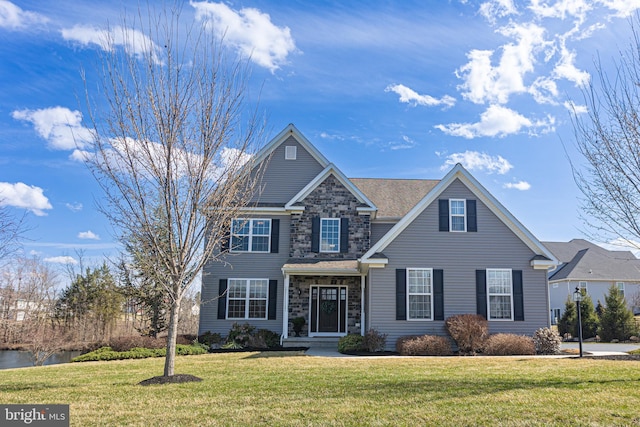 33 Docwill Dr, Barto, PA 19504 - traditional-style house with stone siding and a front lawn