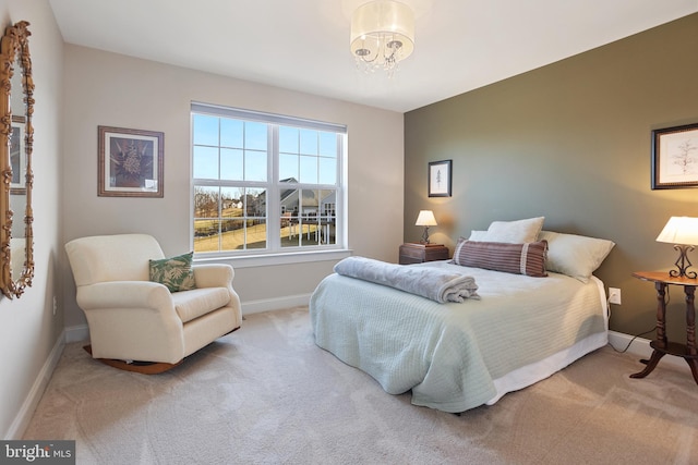 33 Docwill Dr, Barto, PA 19504 - bedroom featuring baseboards, a chandelier, and carpet floors