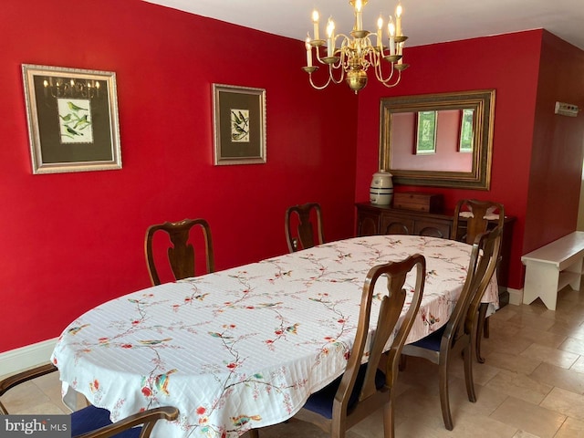 5 Garfield Ct, Gaithersburg, MD 20882 - dining space with a chandelier and baseboards