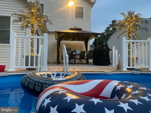 806 209th St, Pasadena, MD 21122 - swimming pool featuring a gazebo and a patio area