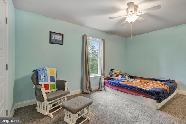 40 Doc Ct, Felton, DE 19943 - bedroom with carpet, baseboards, and a ceiling fan