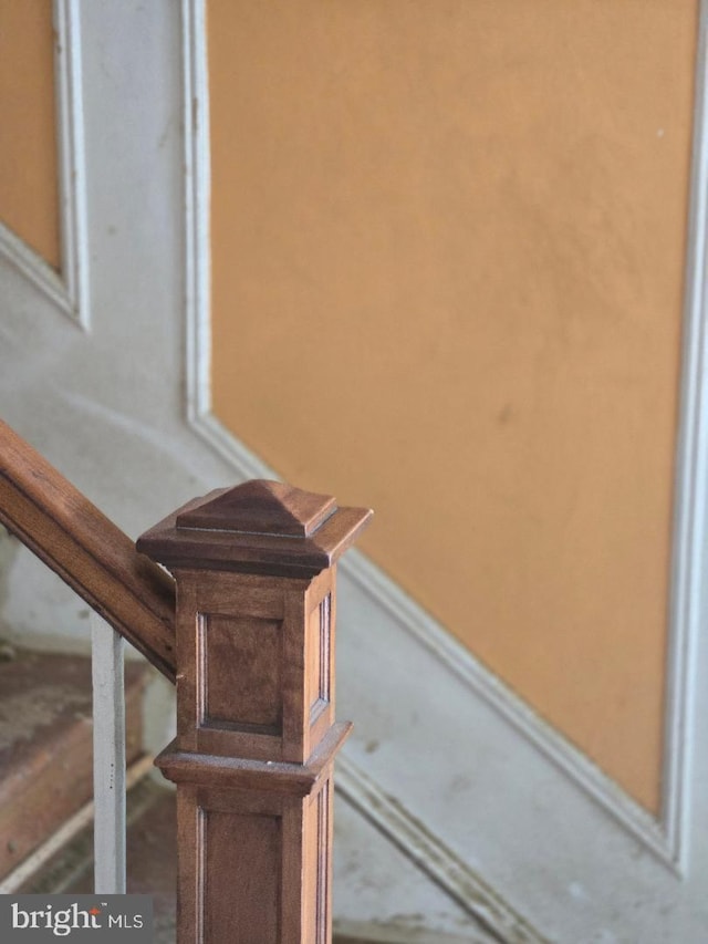 stairs with baseboards