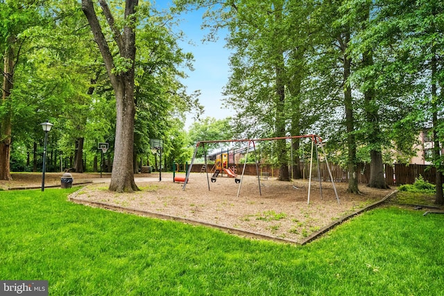 view of community jungle gym