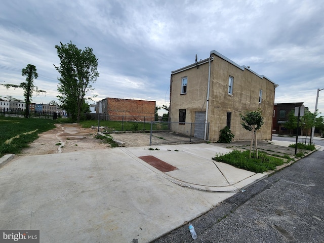 exterior space with fence